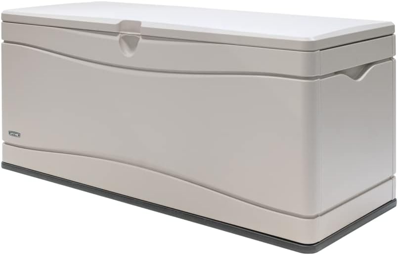 LIFETIME 60012 Extra Large Deck Box, 130 Gallon, Desert Sand/Brown