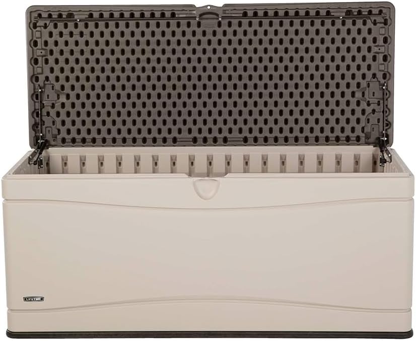 LIFETIME 60012 Extra Large Deck Box, 130 Gallon, Desert Sand/Brown