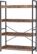 HCHQHS Bookshelf, Adjustable Industrial Bookcase, Vertical Tall Book Shelf, Wood and Black Metal Open Bookshelves for Home Office, Living Room, Bedroom (Rustic Brown, 6-Tier (31" W x 70" H))