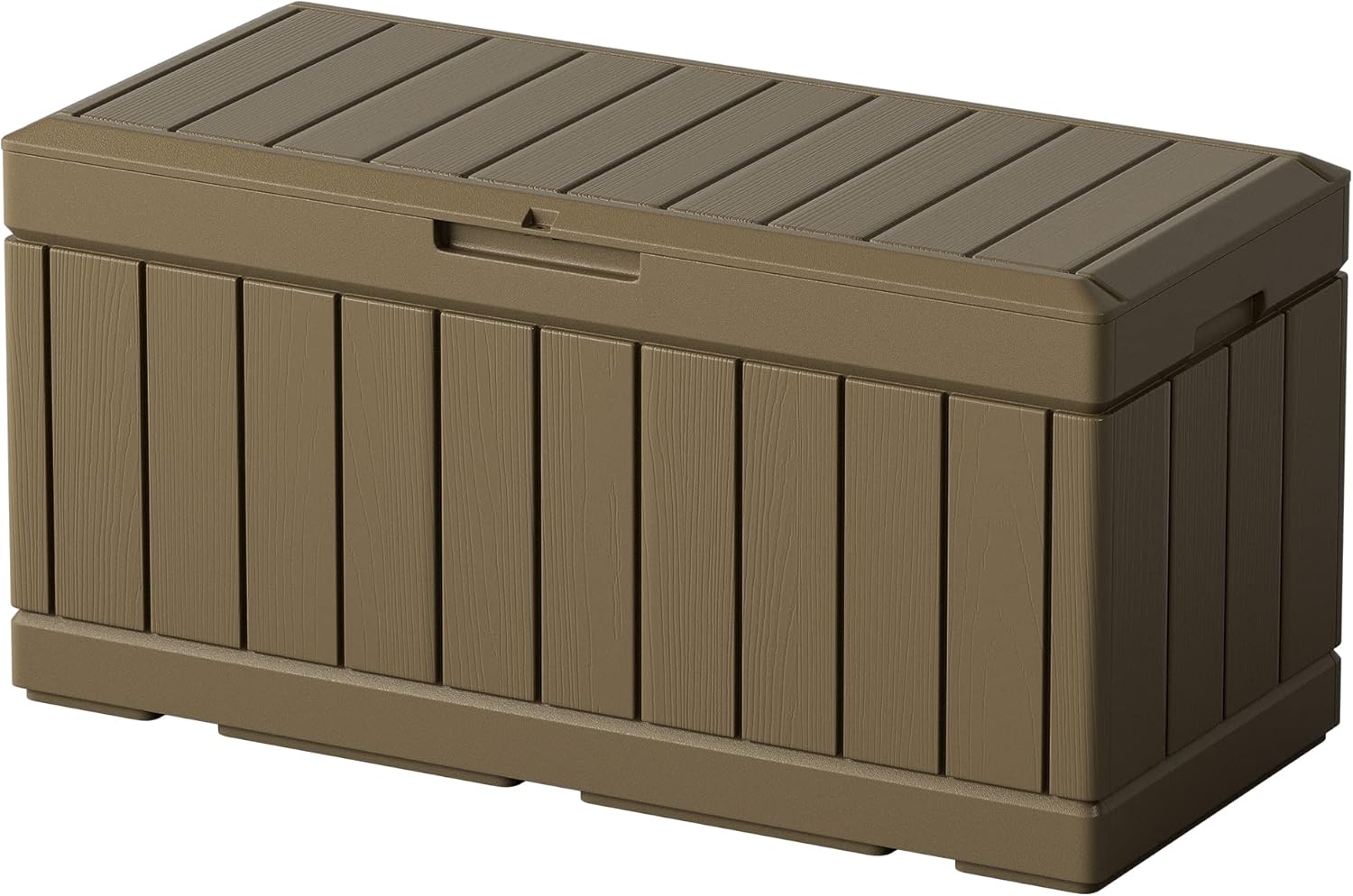 Greesum 82 Gallon Resin Deck Box All Weather Large Outdoor Storage for Patio Furniture, Toys, Garden Tools, Lockable, Black