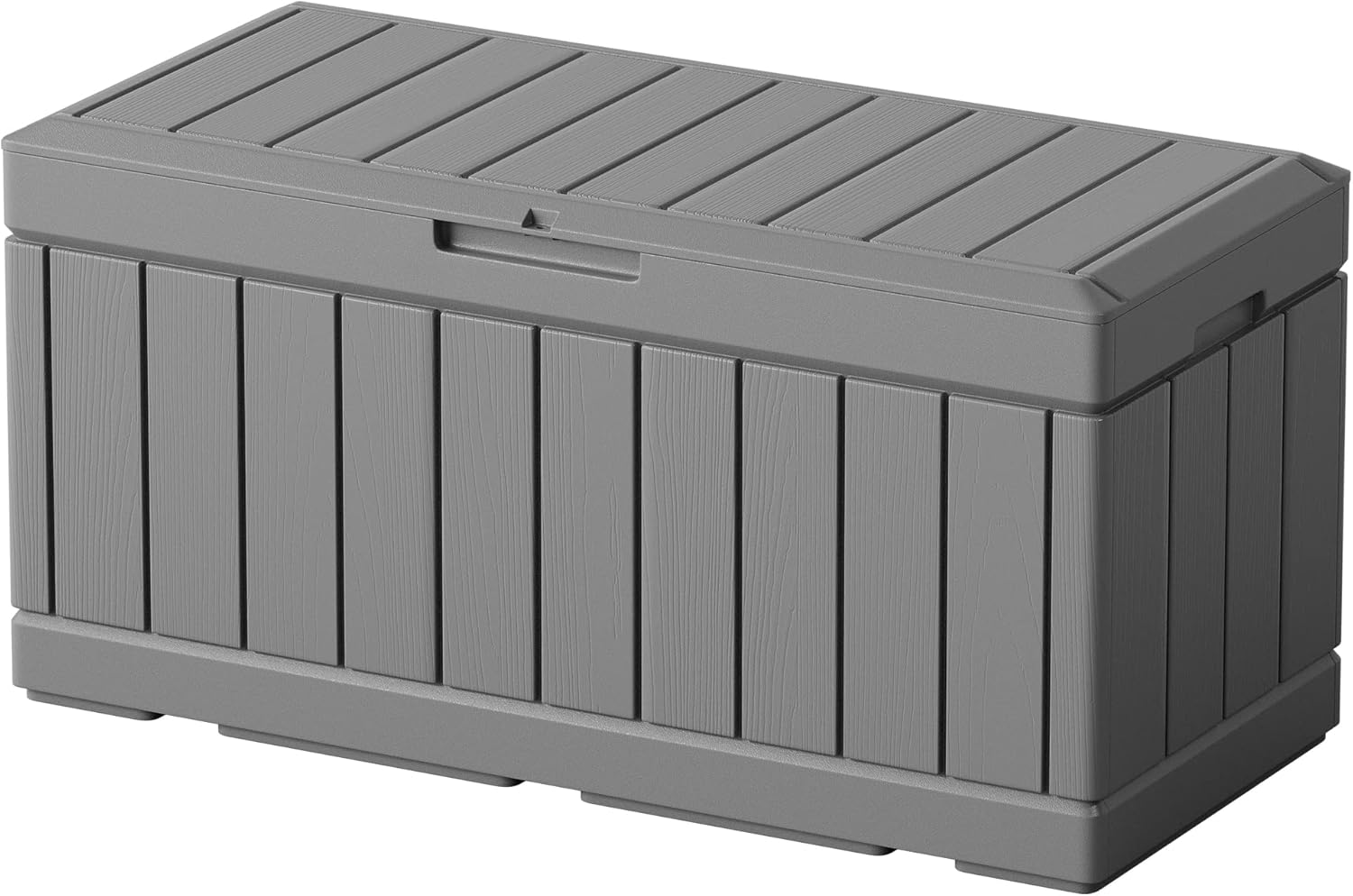Greesum 82 Gallon Resin Deck Box All Weather Large Outdoor Storage for Patio Furniture, Toys, Garden Tools, Lockable, Black