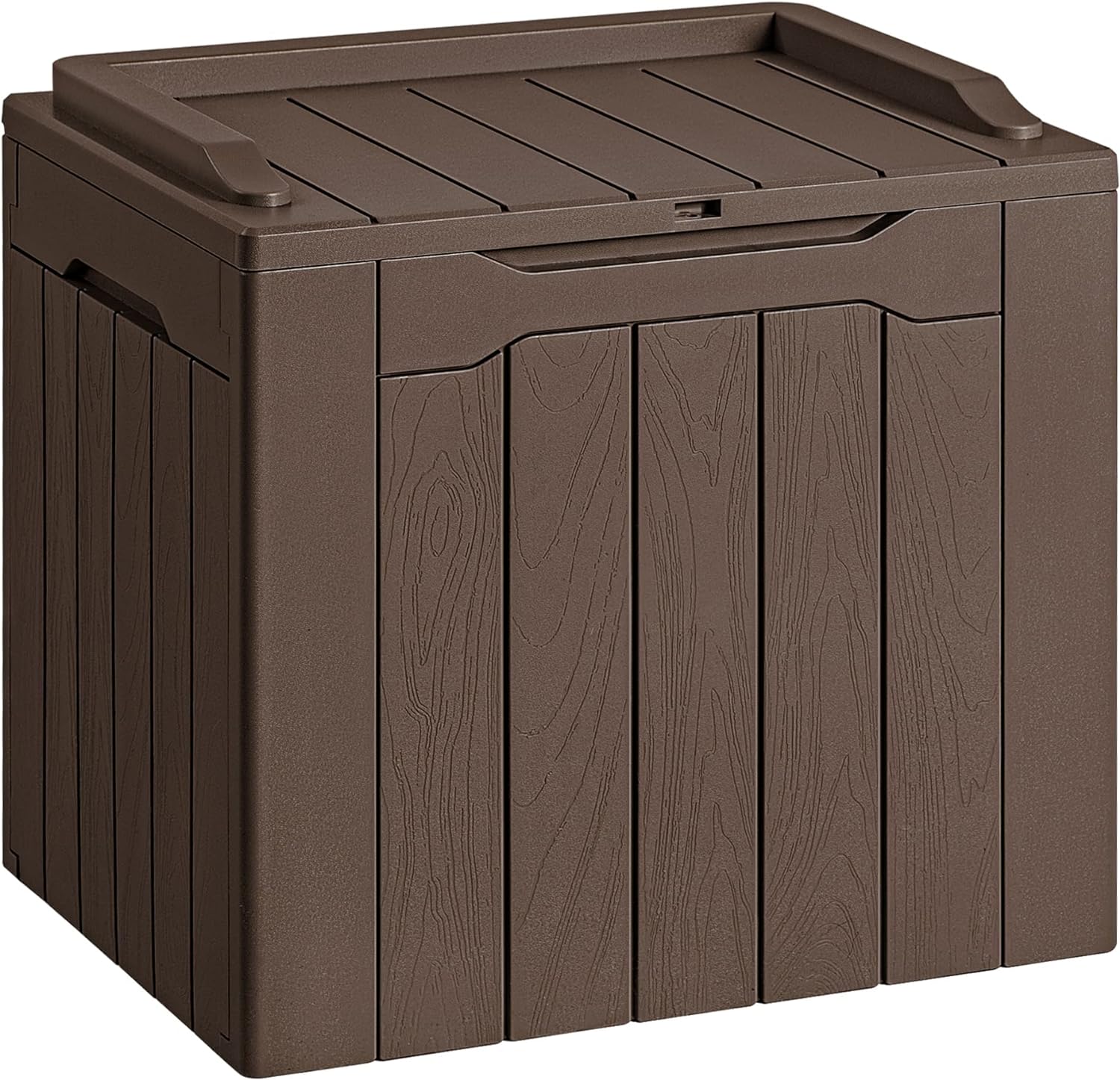 Devoko 78 Gallon Deck Box, Waterproof Resin Outdoor Storage Box for Outside and Patio, Outdoor Storage Bench Lockable for Patio Furniture, Garden Tools and Pool Supplies (Black, 78 Gallon)