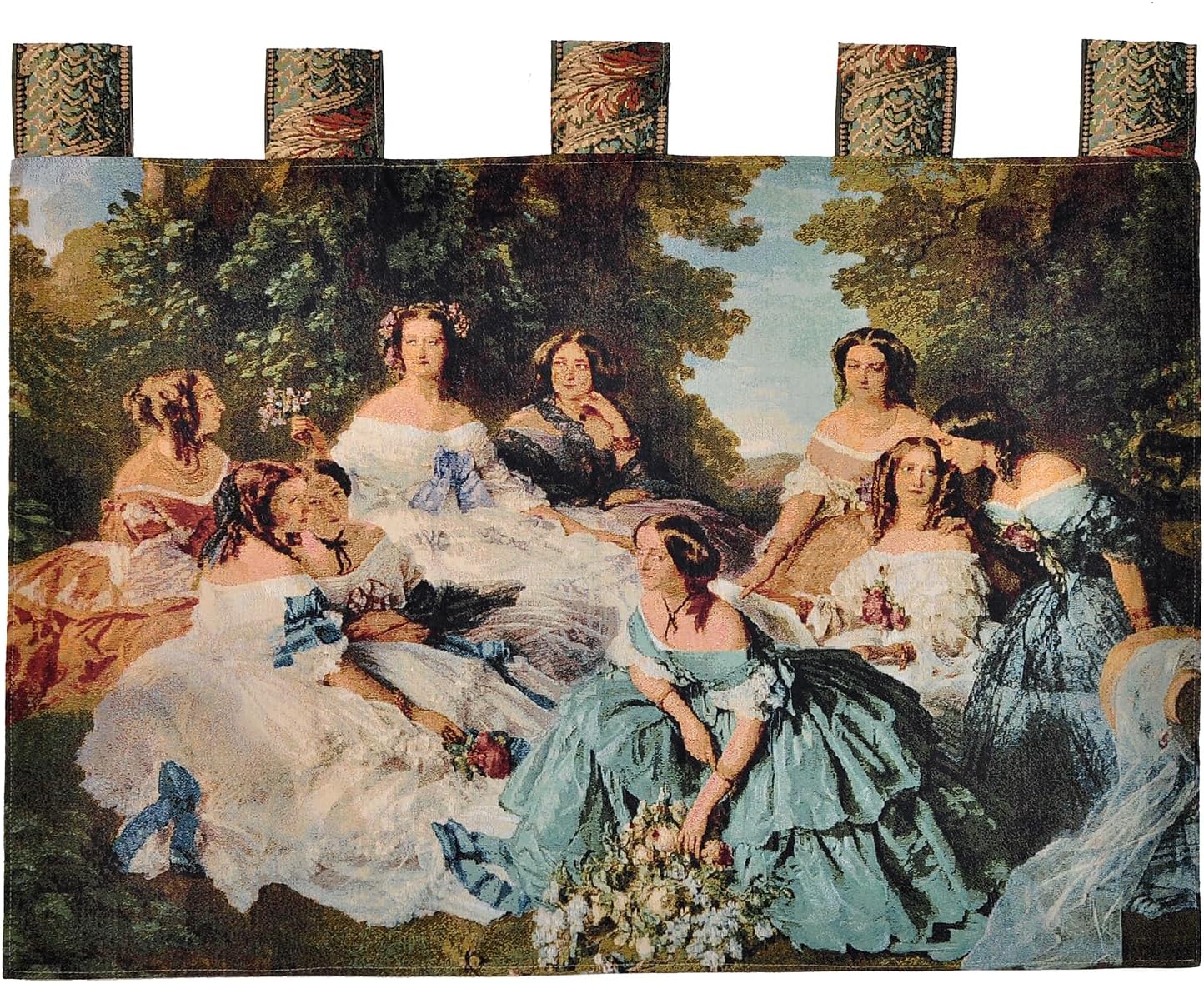 AureoMadis Woven Tapestry Wall Hanging - Large Vintage Medieval Renaissance Victorian Art Home Decor for Living Room Bedroom (34.5" W x 28.0" H) - Hunting Scene with lining