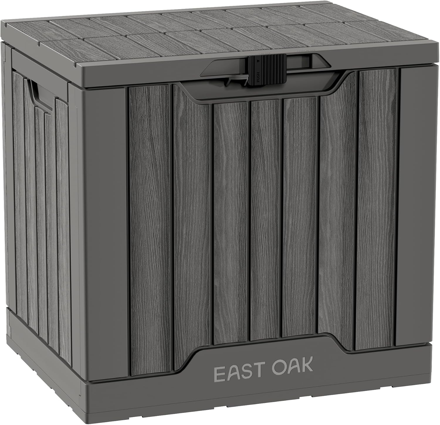 EAST OAK Outdoor Storage Box, 60 Gallon Deck Box Indoor and Outdoor Use, Waterproof Resin Storage Bin for Patio Cushions, Gardening Tools, Lockable, UV Resistant, Grey