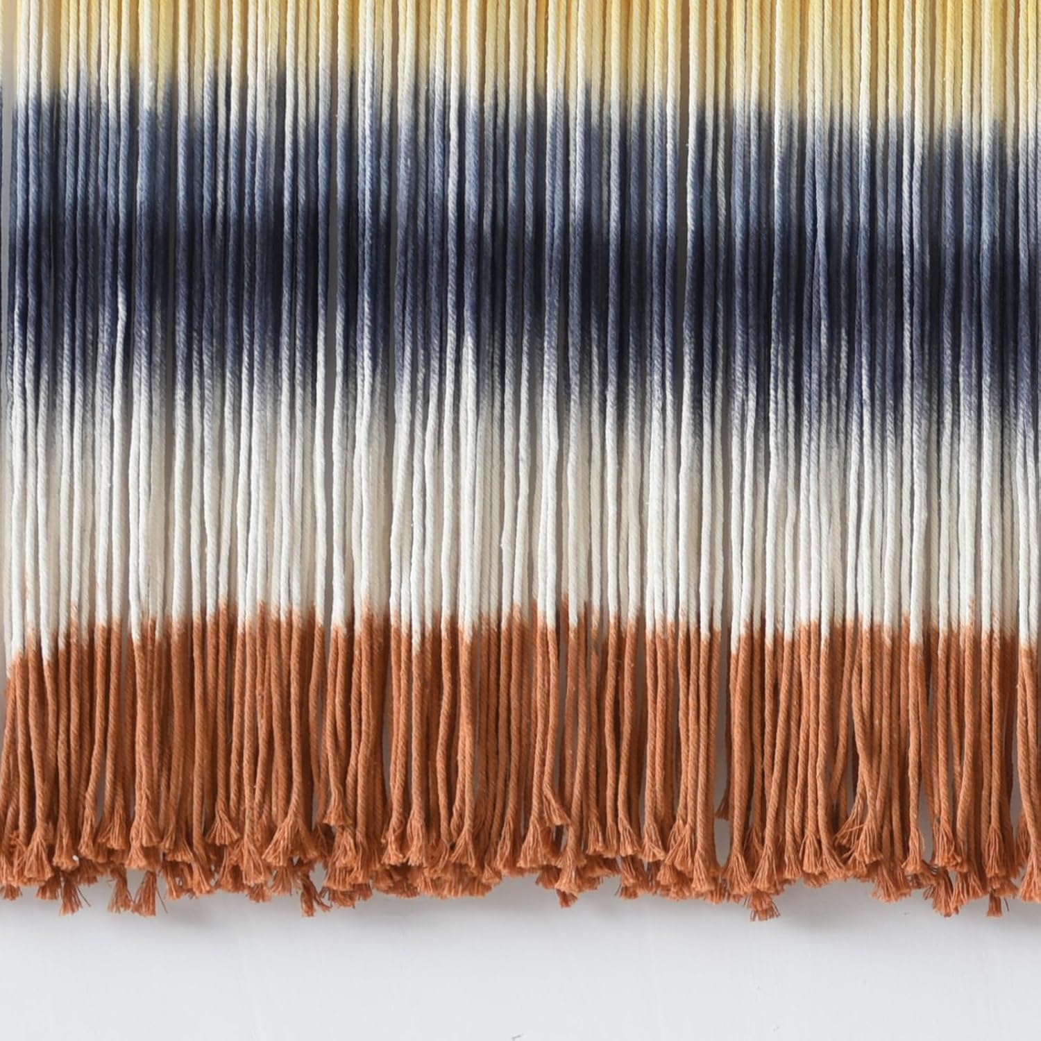 Flber Macrame Wall Hanging Extra Large Dip-Dyed Coastal Tapestry Boho Wall Decor for Living Room Bedroom Above Couch 57" W x 35" L