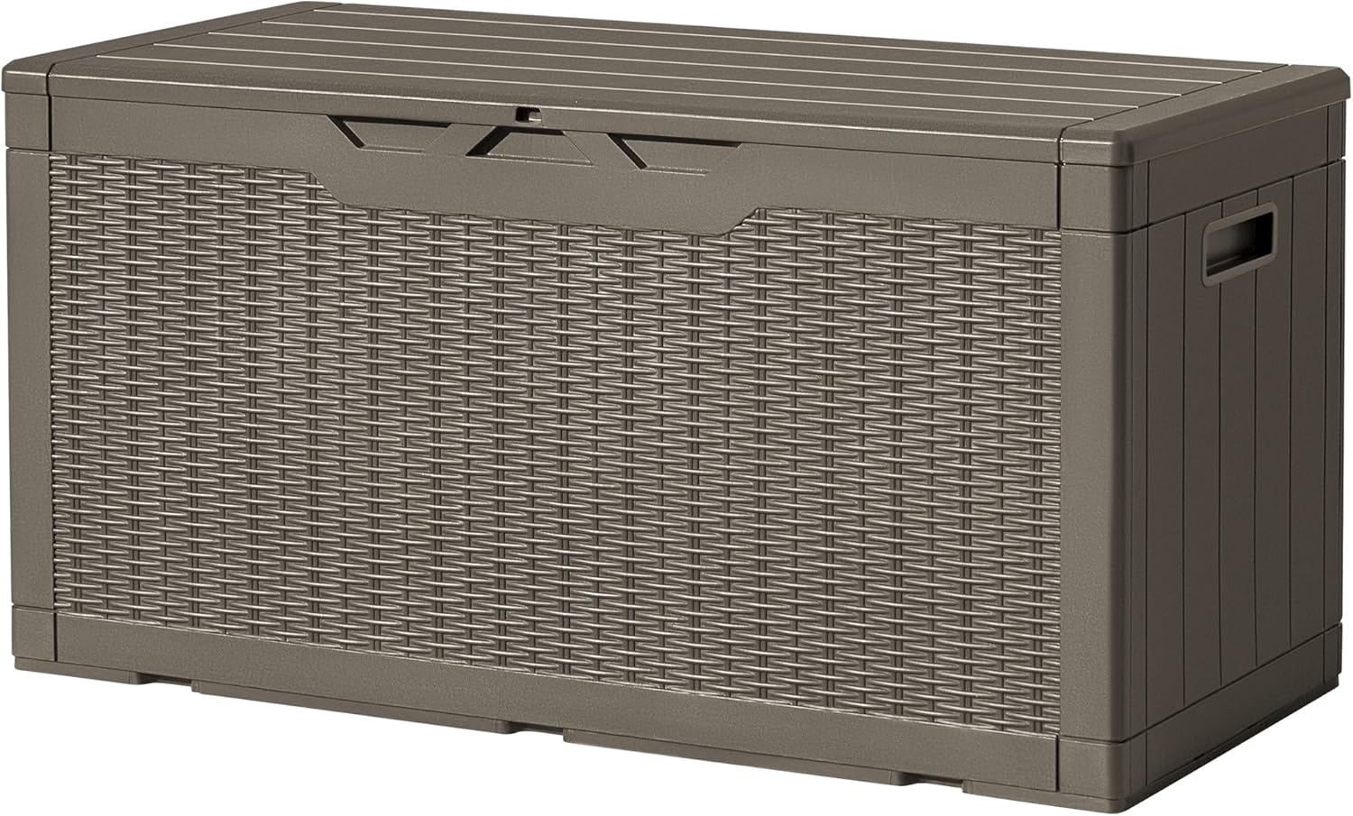 Devoko 78 Gallon Deck Box, Waterproof Resin Outdoor Storage Box for Outside and Patio, Outdoor Storage Bench Lockable for Patio Furniture, Garden Tools and Pool Supplies (Black, 78 Gallon)