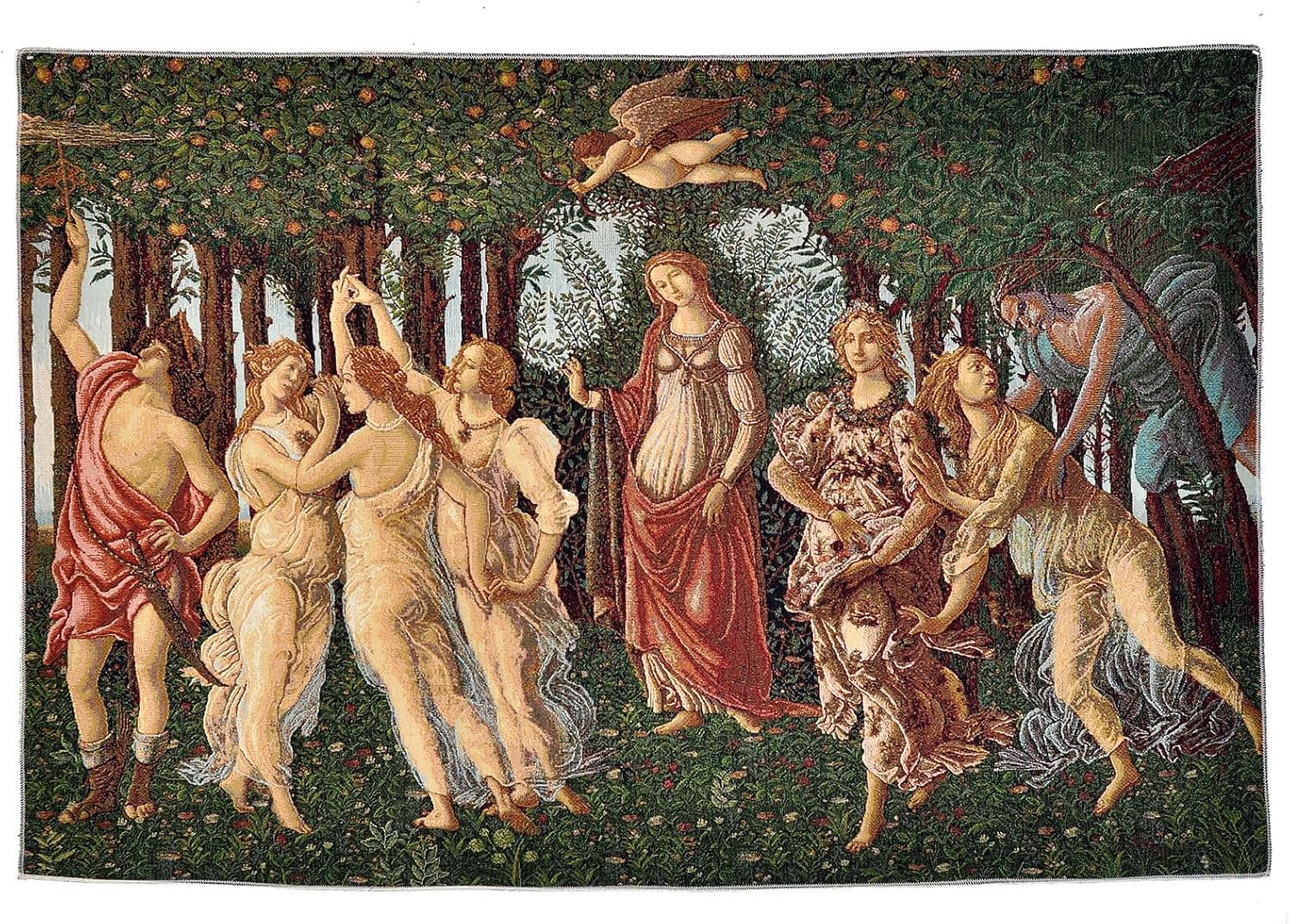 AureoMadis Woven Tapestry Wall Hanging - Large Vintage Medieval Renaissance Victorian Art Home Decor for Living Room Bedroom (34.5" W x 28.0" H) - Hunting Scene with lining